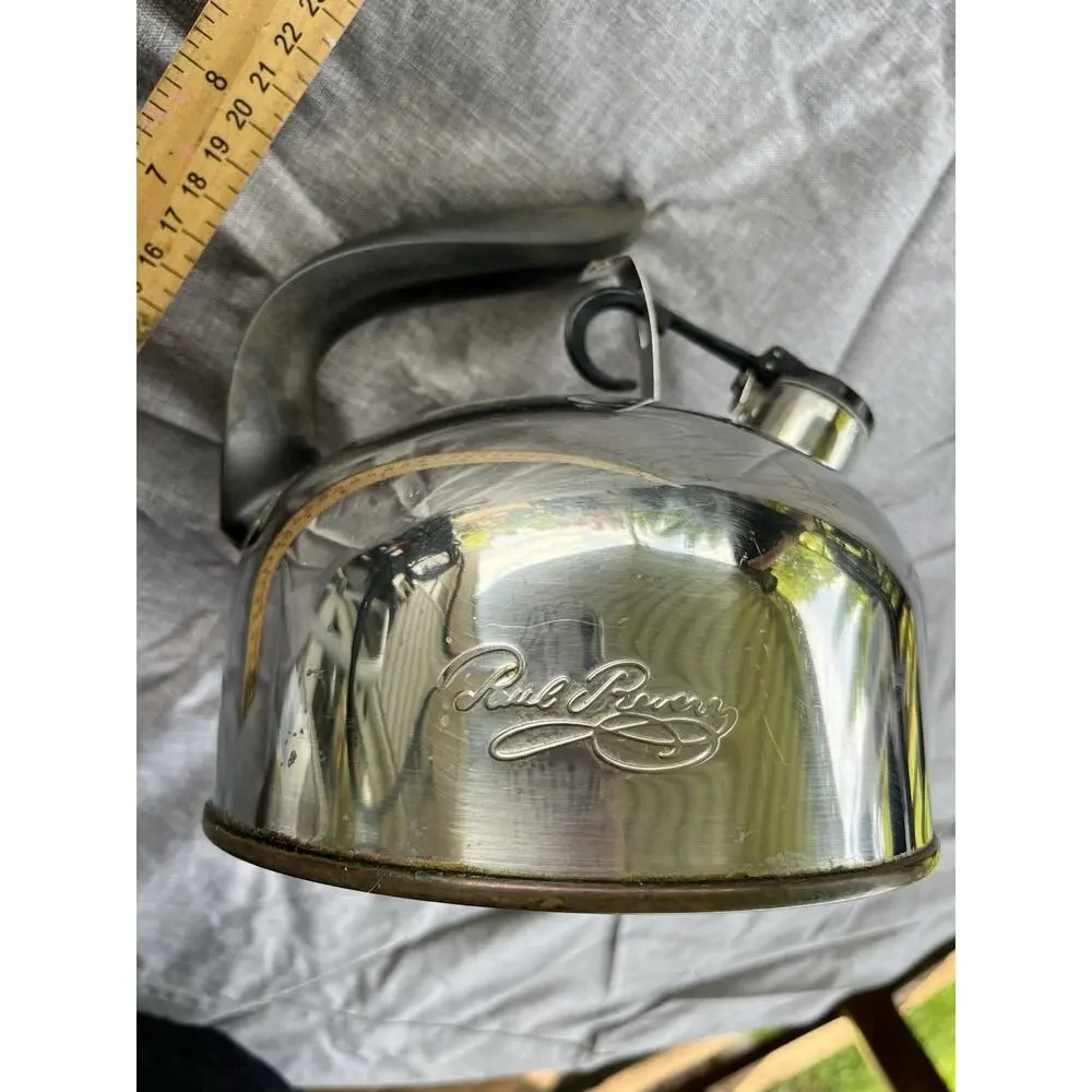 Vintage 2 Qt. Paul Revere Ware Whistling Copper Bottom Tea Kettle-g-98-C